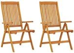 vidaXL Klappbare Gartenst&uuml;hle 2 Stk Massivholz Eukalyptus 316069