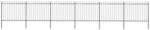 vidaXL Gartenzaun mit Speerspitze Stahl 1070 x 150 cm Schwarz 277634