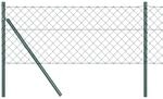 vidaXL Zaunpfosten Gr&uuml;n 10 x 0,6 m 60 x 60 mm Maschen Stahl und PVC 3351075