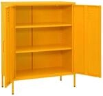 vidaXL Lagerschrank Senfgelb 80x35x101,5 cm Stahl Modell 3