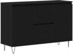 vidaXL Sideboard Schwarze Eiche 101,5 x 35 x 70 cm Holzwerkstoff 862934