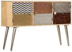 vidaXL Sideboard 120 x 30 x 75 cm Massivholz Mango 247341