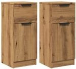 vidaXL Sideboards 2 Stk Artisan-Eiche 30x30x70 cm Holzwerkstoff 856954