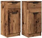 vidaXL Sideboards 2 Stk Altholz-Optik 30x30x70 cm Holzwerkstoff 856952