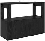 vidaXL Sideboard Schwarz Eichen-Optik 80 x 30 x 60 cm Holzwerkstoff 881092