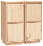 vidaXL Sideboards 2 Stk 31,5x34x75 cm Massivholz Kiefer 813381