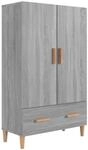 vidaXL Highboard Grau Sonoma 70x31x115 cm Holzwerkstoff 817472