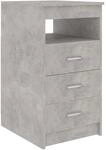 vidaXL Sideboard mit Schubladen Betongrau 40x50x76 cm Holzwerkstoff