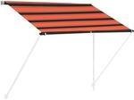 vidaXL Einziehbare Markise 100x150 cm Orange und Braun 145893