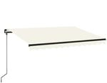 vidaXL Markise Manuell Einziehbar mit LED 350x250 cm Creme 3069082