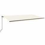vidaXL Markise Manuell Einziehbar 600x350 cm Creme 3069237