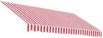 vidaXL Markisenbespannung Rot und Wei&szlig; Gestreift 3x2,5 m 367714