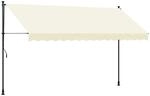 vidaXL Markise Einziehbar Creme 350x150 cm Stoff und Stahl 368748
