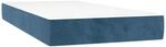 vidaXL Taschenfederkernmatratze Dunkelblau 90x200x20 cm Samt 347732