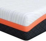 vidaXL Matratze Wei&szlig; und Grau 90 x 200 cm Gel-Speicherschaum 4106350
