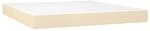 vidaXL Taschenfederkernmatratze Creme 160x200x20 cm Stoff 347819