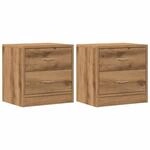 vidaXL Nachttische 2 Stk, Artisan-Eiche 40x30x40 cm Holzwerkstoff 855927