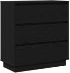 vidaXL Nachttisch mit Schwarz 71 x 34,5 x 75 cm Holzwerkstoff 869635
