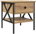 vidaXL Nachttisch Artisan-Eiche 40 x 42 x 45 cm Schichtholz und Metall 871224