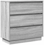 vidaXL Nachttisch mit Schubladen Grau 71 x 34,5 x 75 cm Holzwerkstoff 869639