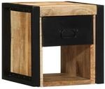vidaXL Nachttisch 40x35x40 cm Raues Mango-Massivholz 4015949