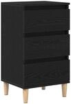 vidaXL Nachttisch Schwarze Eiche 40 x 35 x 70 cm Holzwerkstoff 863429