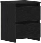 vidaXL Nachttisch Schwarz Eichen-Optik 30 x 30 x 40 cm Holzwerkstoff 861988