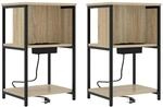 vidaXL Nachttisch 2 Stk Sonoma Eiche 38 x 31 x 61 cm Holzwerkstoff 859453