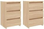 vidaXL Nachttische 2 Stk Sonoma-Eiche 40x35x62,5 cm Holzwerkstoff