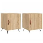 vidaXL Nachttische 2 Stk Sonoma-Eiche 40x40x50 cm Holzwerkstoff Modell 8