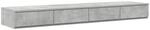 vidaXL Bettschubladen Betongrau 135 x 36,5 x 16,5 cm Holzwerkstoff 866990