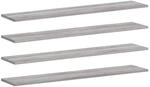 vidaXL Wandregale 4 Stk Grau Sonoma 100x20x1,5 cm Holzwerkstoff 838293