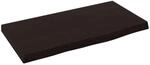 vidaXL Wandregal Dunkelbraun 40x20x2 cm Massivholz Eiche Behandelt 363743