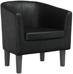 vidaXL Clubsessel Schwarz Kunstleder 356485