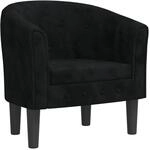 vidaXL Clubsessel Schwarz Samt Modell 1
