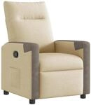 vidaXL Relaxsessel Creme Stoff 4104842