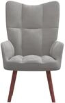 vidaXL Relaxsessel Hellgrau Samt Modell 8