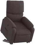 vidaXL Relaxsessel mit Aufstehhilfe Dunkelbraun Stoff 3204829