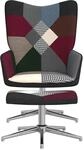 vidaXL Relaxsessel mit Hocker Patchwork Stoff Modell 8