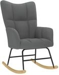 vidaXL Schaukelstuhl Dunkelgrau Stoff 4016790