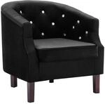 vidaXL Sessel Schwarz Samt 247007