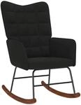 vidaXL Schaukelstuhl Schwarz Samt 4016838