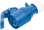 PCE CEE Caravan-Kupplung mit Schutzkappe 3-polig IP44 16 A Blau