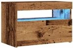 vidaXL TV-Schrank mit LED-Leuchten Altholz-Optik 60x35x40 cm 856309