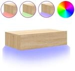 vidaXL TV-Schrank mit LED-Leuchten Sonoma-Eiche 60x35x15,5 cm