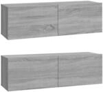 vidaXL 3-tlg. TV-Schrank-Set Grau Sonoma Holzwerkstoff Modell 1