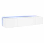 vidaXL TV-Wandschr&auml;nke mit LED-Leuchten 2 Stk Wei&szlig; 80x35x31 cm 837282