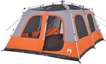vidaXL Kuppel-Familienzelt 10 Personen Grau und Orange Quick Release 4004241