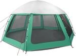 vidaXL Poolzelt mit Abnehmbarem &Uuml;berzelt Netzw&auml;nden Meergr&uuml;n 510x510cm 4100635