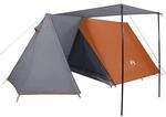 vidaXL Campingzelt 3 Personen Grau und Orange Wasserfest 94367